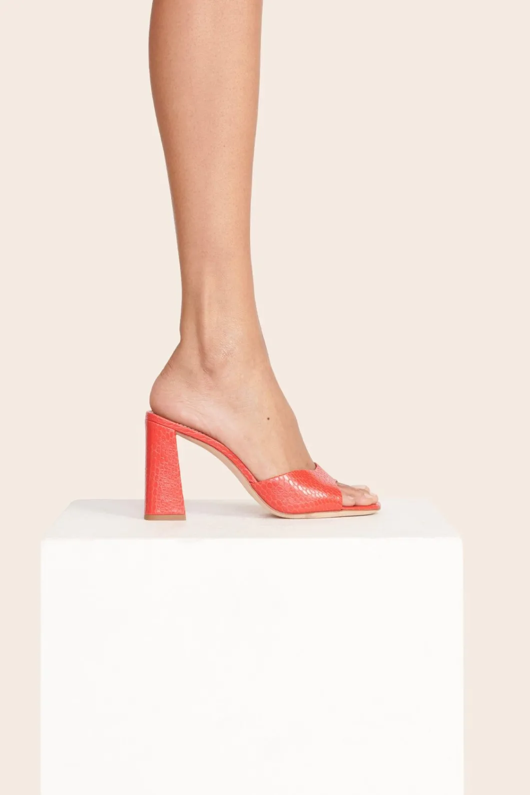 STAUD SLOANE HEEL RED ROSE< The Evening Edit