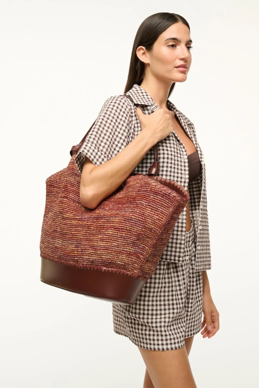 STAUD SQUILLO RAFFIA TOTE< Swim | Totes