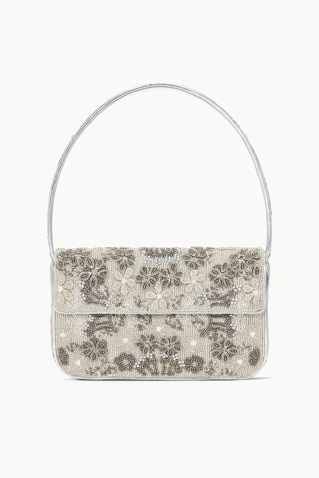 STAUD TOMMY BEADED BAG SILVER GARDEN PARTY< The Evening Edit | Shoulder