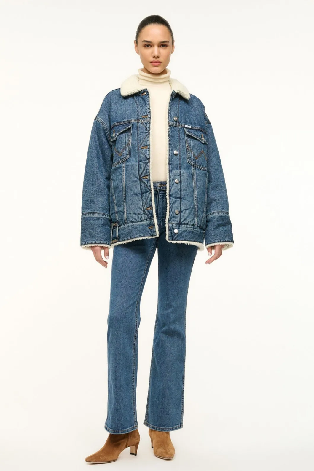 STAUD WRANGLER REVERSIBLE BIGGEST JEAN JACKET INDIGO WASH< Denim | Outerwear & Jackets