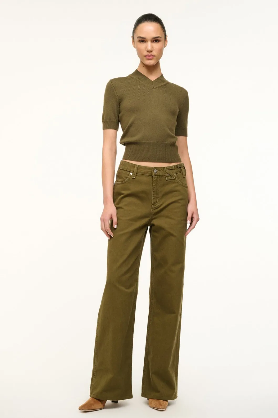 STAUD WRANGLER THE LOOSE SERGEANT GREEN< Denim | Pants & Shorts