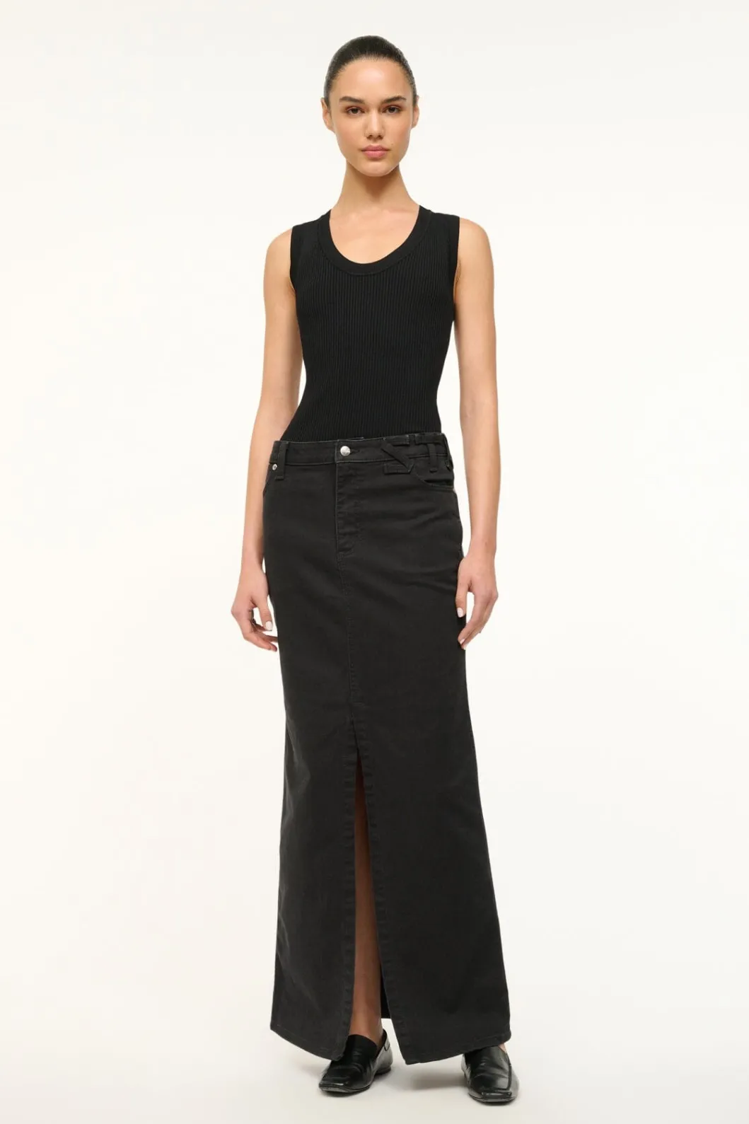 STAUD WRANGLER THE MAXI SKIRT< Denim | Skirts