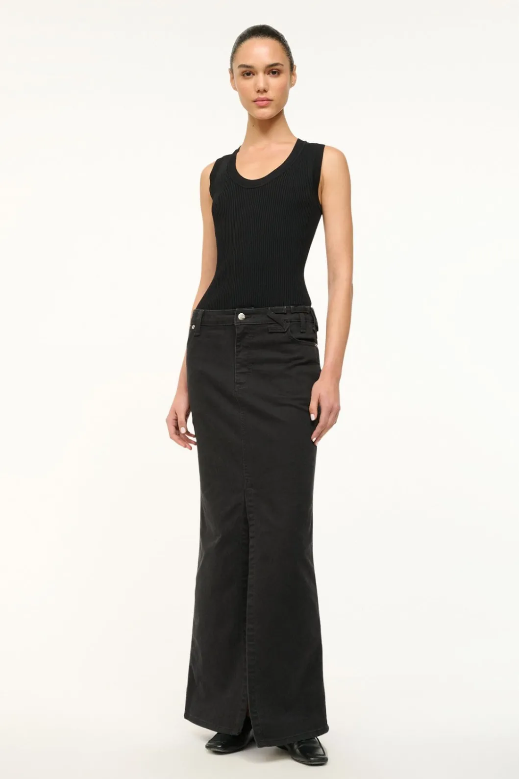 STAUD WRANGLER THE MAXI SKIRT< Denim | Skirts