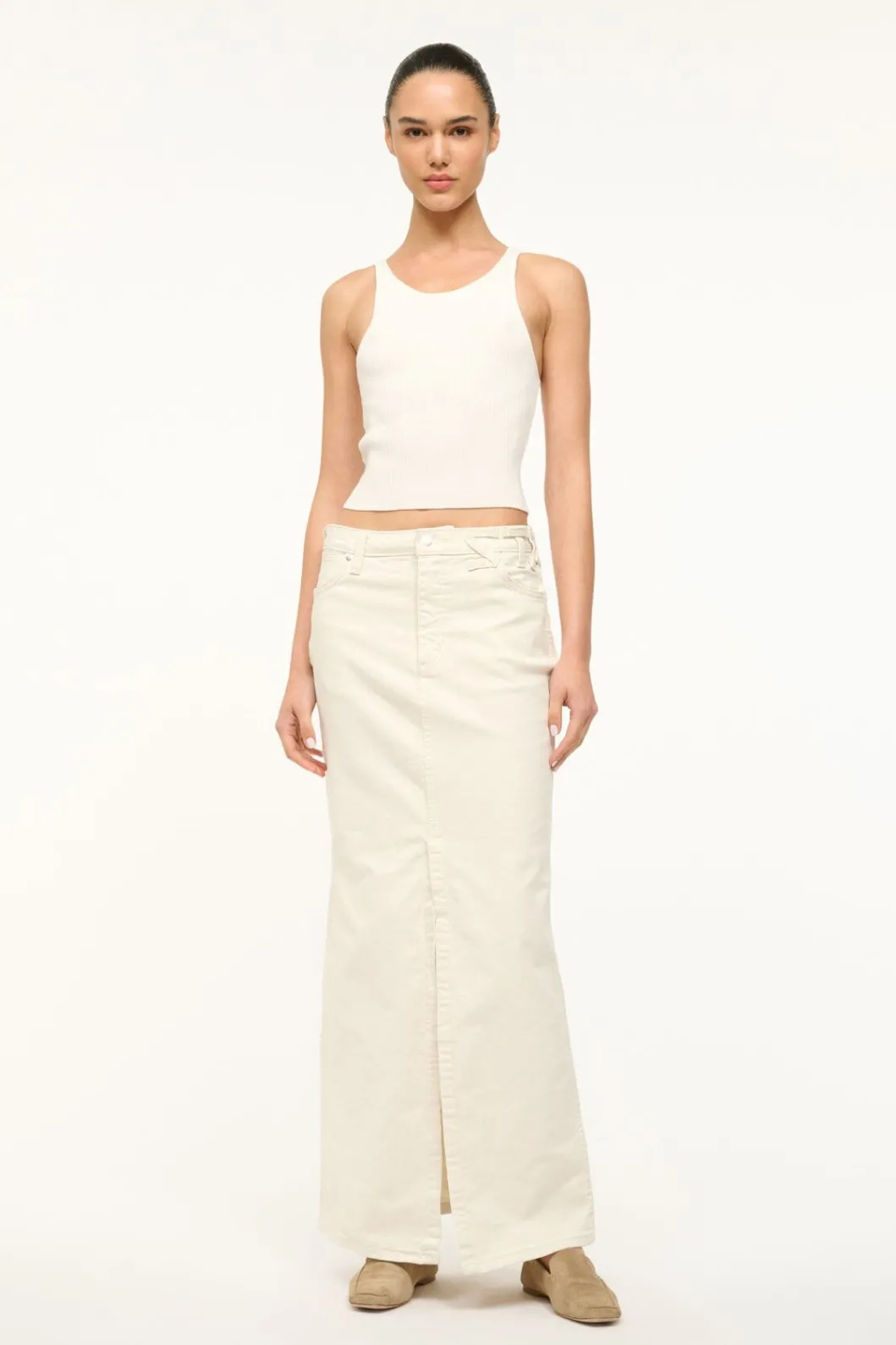 STAUD WRANGLER THE MAXI SKIRT< Denim | Skirts