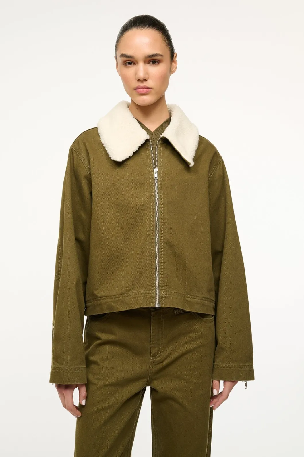 STAUD WRANGLER THE MINIMAL JACKET SERGEANT GREEN< Outerwear & Jackets