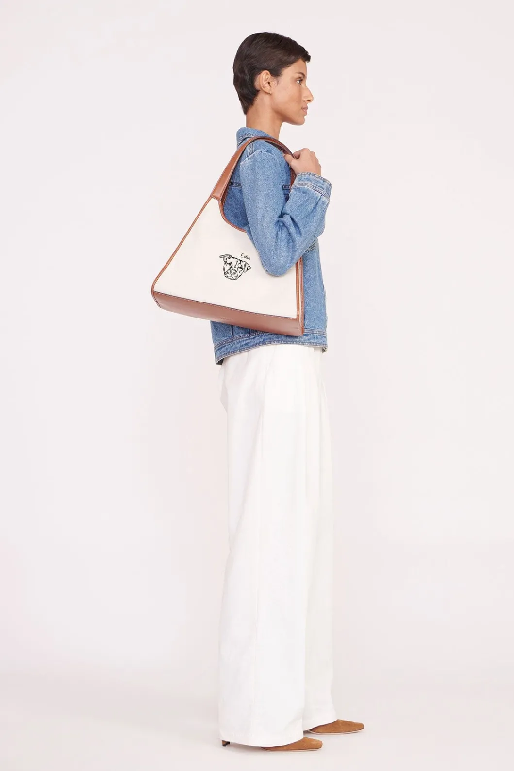 STAUD x C.BONZ CUSTOM SOFT REY TOTE BAG | CREAM TAN< Custom Handbags