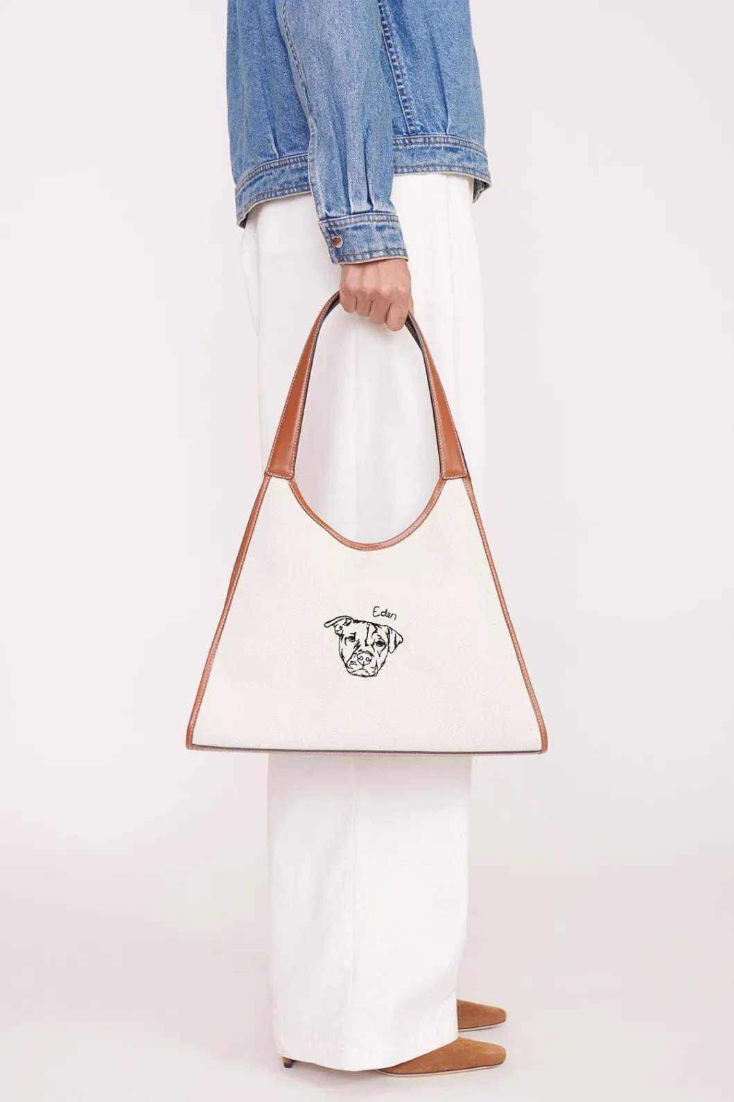 STAUD x C.BONZ CUSTOM SOFT REY TOTE BAG | CREAM TAN< Custom Handbags